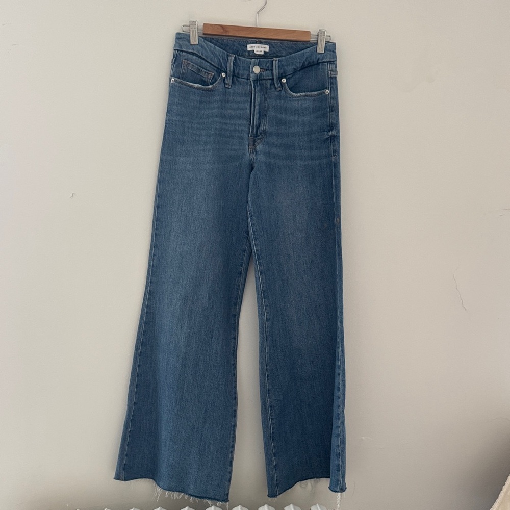 Good American Good Waist Palazzo Jeans - Sz 6